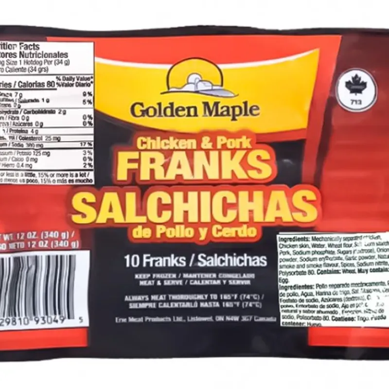 Salchichas De Pollo Y Cerdo Golden Maple U Embutidos La Taberna