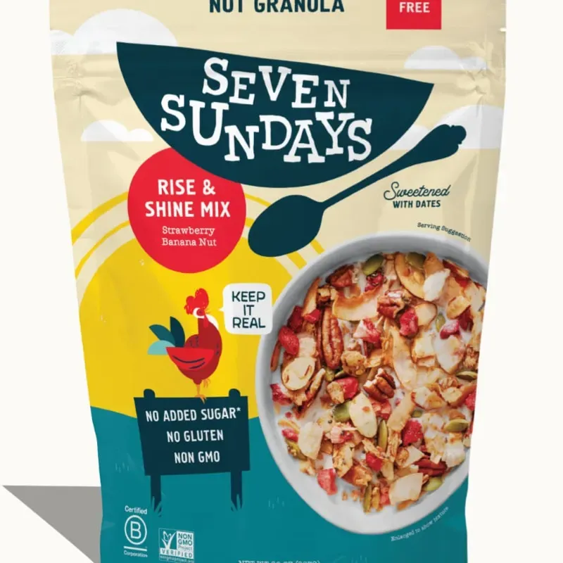 Cereal Muesli, fresa y plátano, Seven Sundays, 20 oz