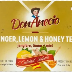 Te de Jengibre, limón y miel, Don Anecio, 25 sobres