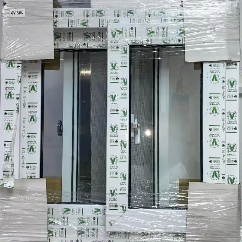 Ventana doble deslizante PVC, color blanco 