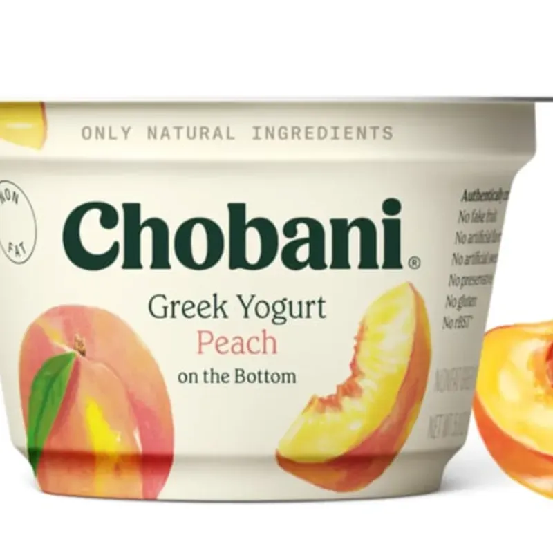 Yogurt griego de melocotón, Chobani, 5.3 oz