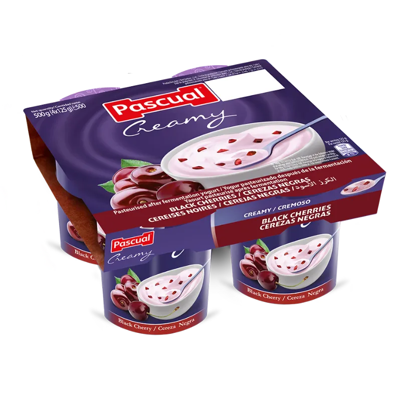 Yogurt Pascual , sabor cerezas negras (pack 4)