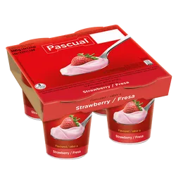 Yogurt pascual , sabor fresa (pack 4)