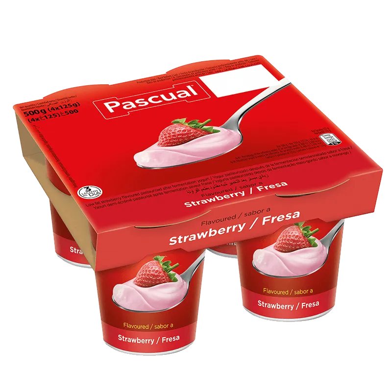 Yogurt pascual , sabor fresa (pack 4)