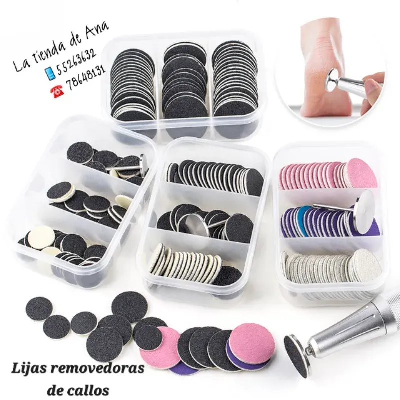 Caja con lijas en forma de disco 
