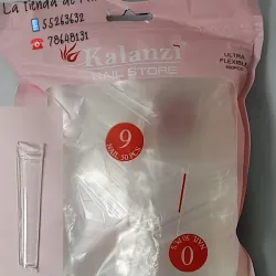 Caja de 600 tips Coffin transparente XXL