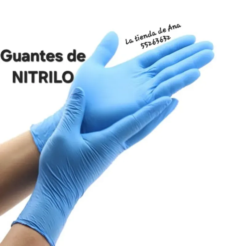 Guantes de nitrilo azul talla M