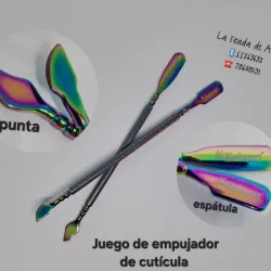 Set de empujadores de cutículas tornasol 