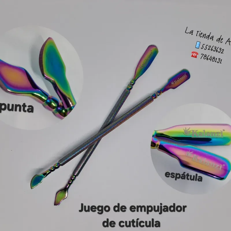 Set de empujadores de cutículas tornasol 