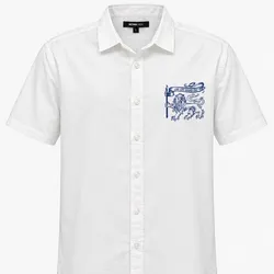 Camisa Blanca Estampado León