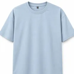 Camiseta Básica Azul Claro / Oversize Fit