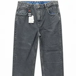 Jeans Wide Leg Gris Grafito