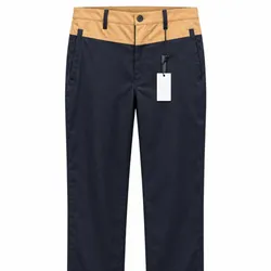 Pantalón Chino Bicolor Marino y Camel