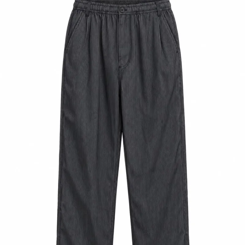 Pantalón Rayas Finas Gris Oscuro