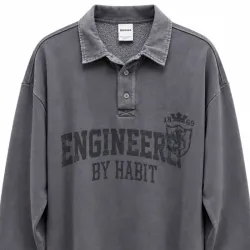 Sudadera Estilo Polo "Engineered By Habit"