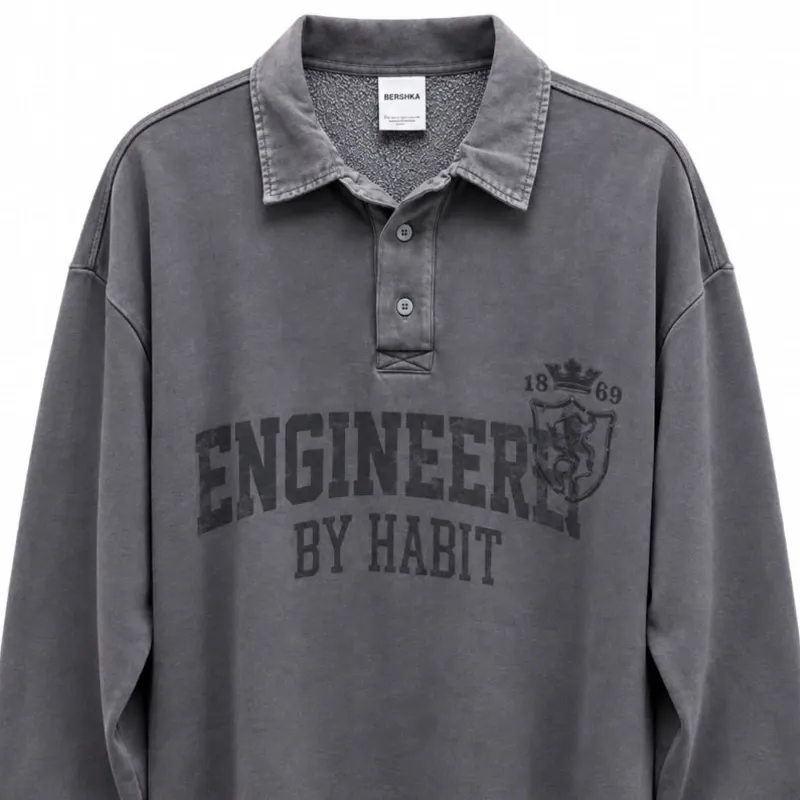 Sudadera Estilo Polo "Engineered By Habit"