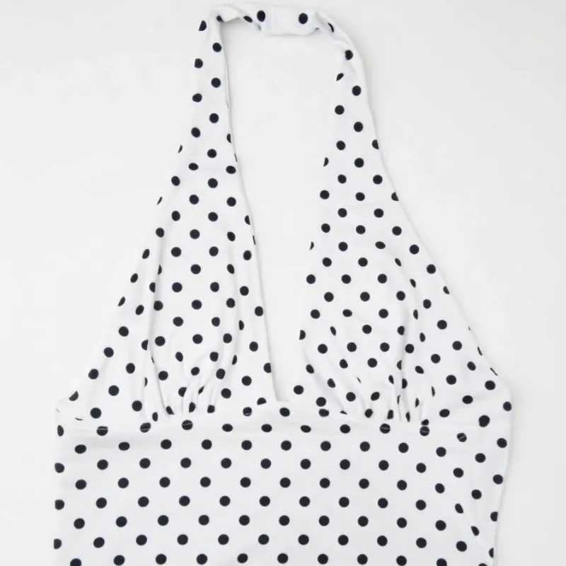 Top Halter Estampado de Lunares