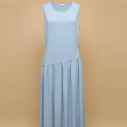 Vestido Largo Azul Cielo Sin Mangas
