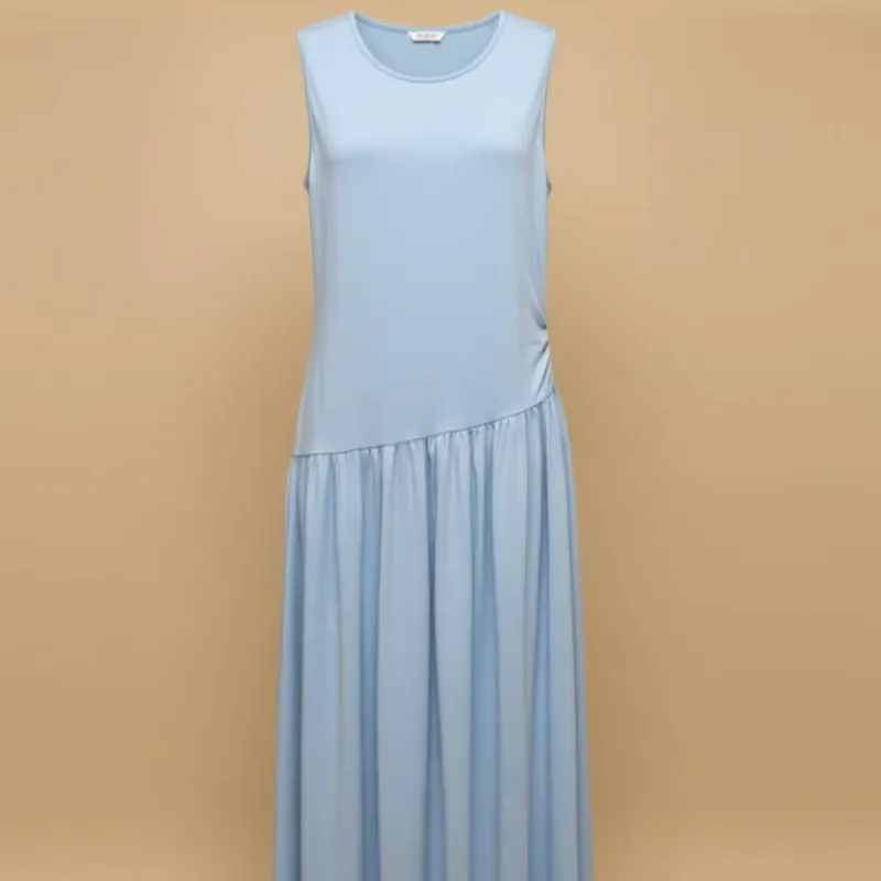 Vestido Largo Azul Cielo Sin Mangas