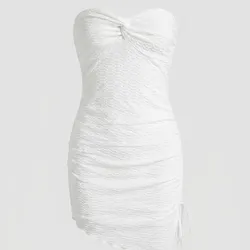 Vestido Mini Blanco Strapless
