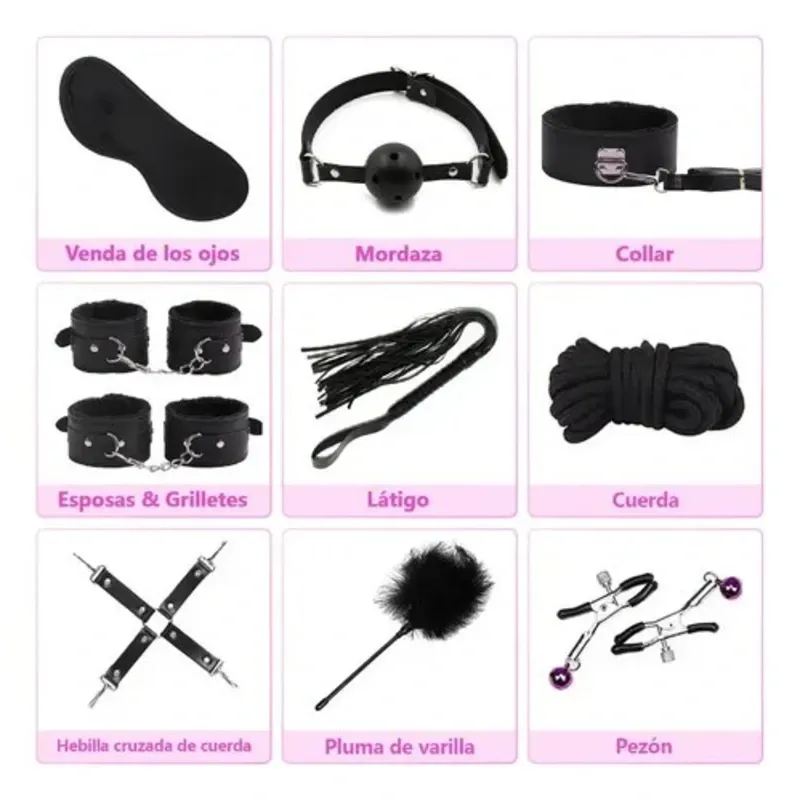 Kit de BDSM (10 piezas)⛓️⛓️‍💥