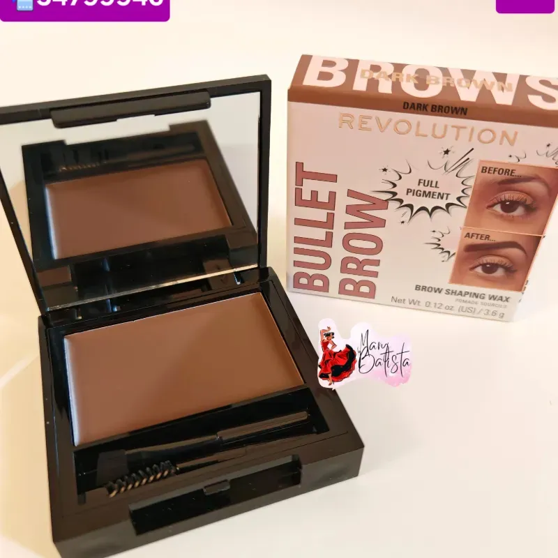 Cera para cejas de Revolution Bullet Brow en el tono Marrón oscuro