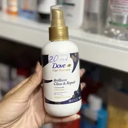 Dove Hair Therapy Tratamiento Capilar Sin Enjuague - Brillo Radiante y Reparación