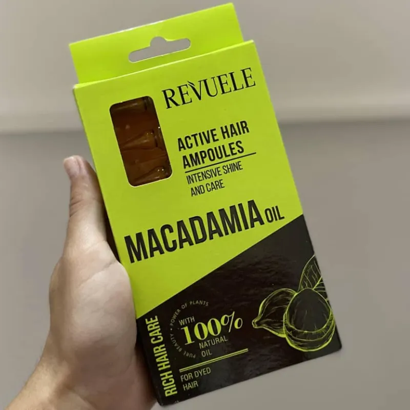 🌰 REVUELE · ACTIVE HAIR AMPOULES MACADAMIA OIL