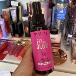 Spray fijador de maquillaje con efecto glow