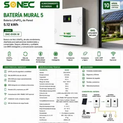 Batería SONEC 5 kw Pared