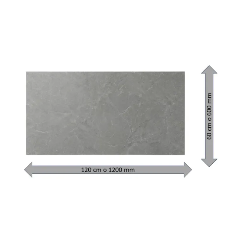 Caja de losas de cerámica acron grey matt 600 mm x 1200 mm Bluetone (2 U)