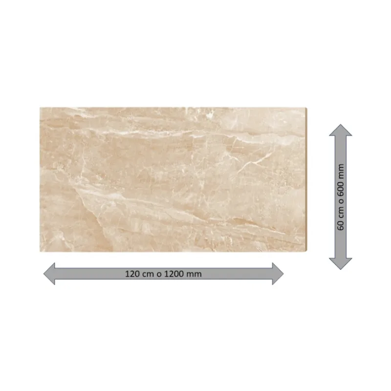 Caja de losas de cerámica mainstream sand polish 600 mm x 1200 mm Bluetone (2 U)