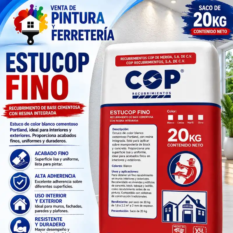 ESTUCOP FINO 20 kg MASILLA