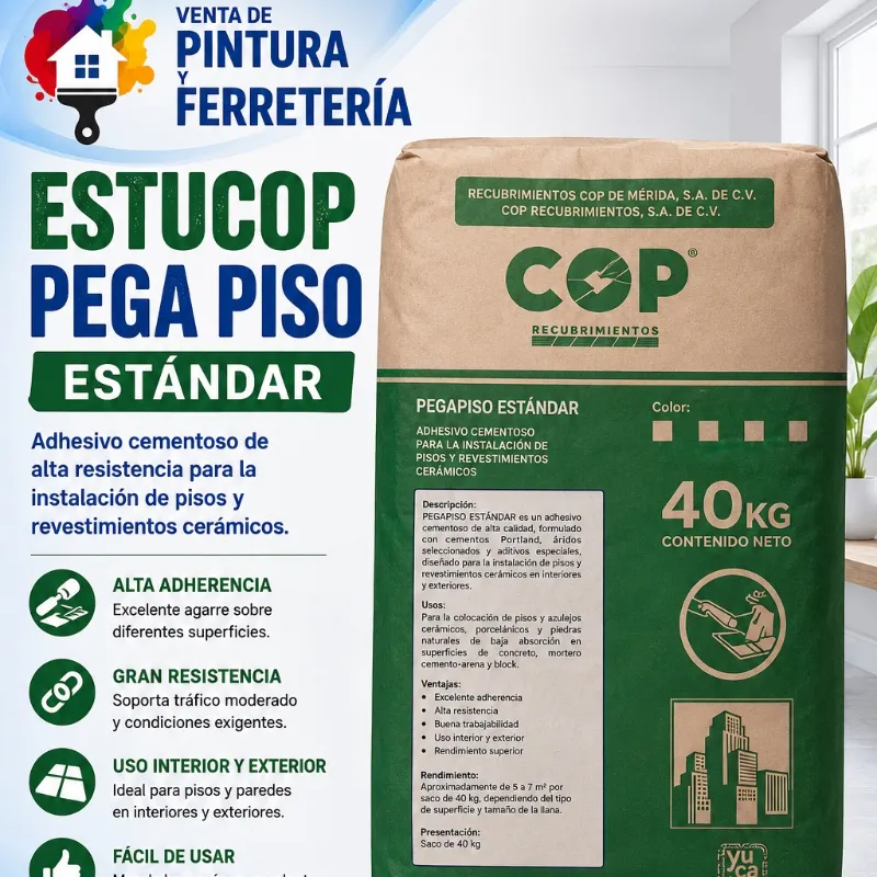 ESTUCOP pegapiso cerámico 20 kg