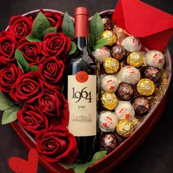 Corazón al vino tinto