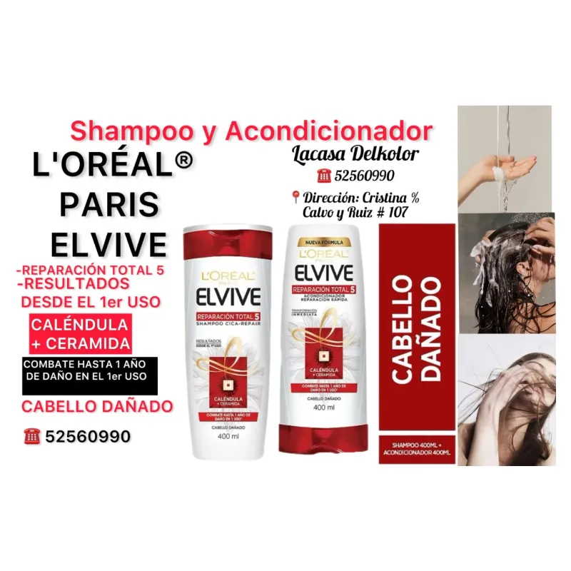 Juego LOREAL ELVIVE Reparación total 5 680ml