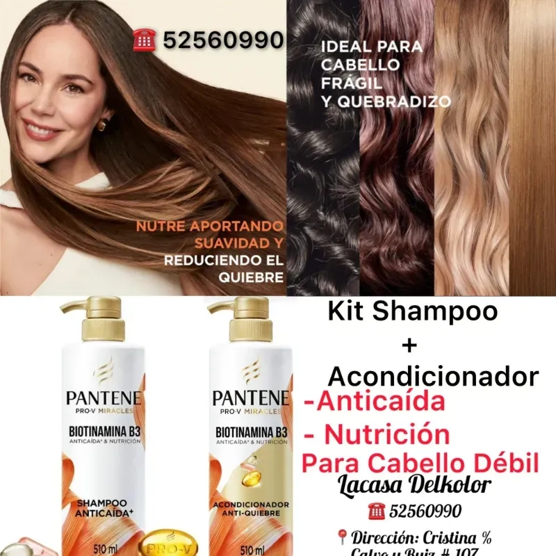 Juego Pantene biotinamina B3  510ml