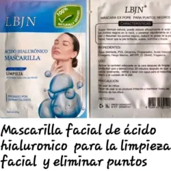 Mascarilla facial de ácido hialurónico