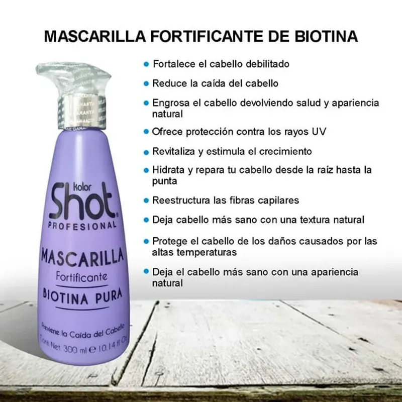 Mascarilla fortificante biotina pura 300ml