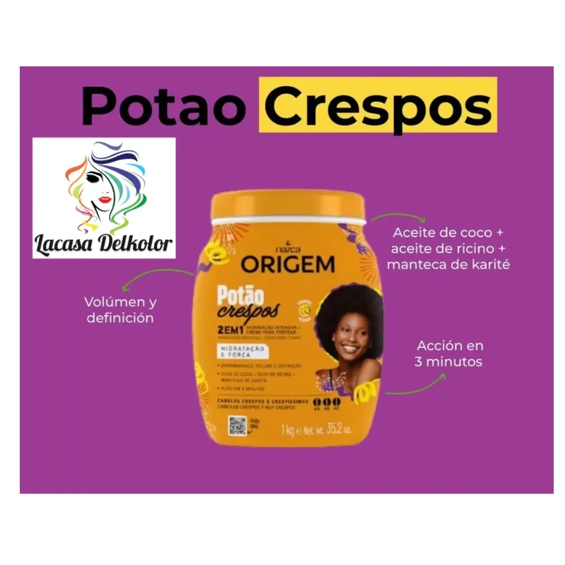 Origem Nazca 2 en 1 Potão Crespos 1kg 