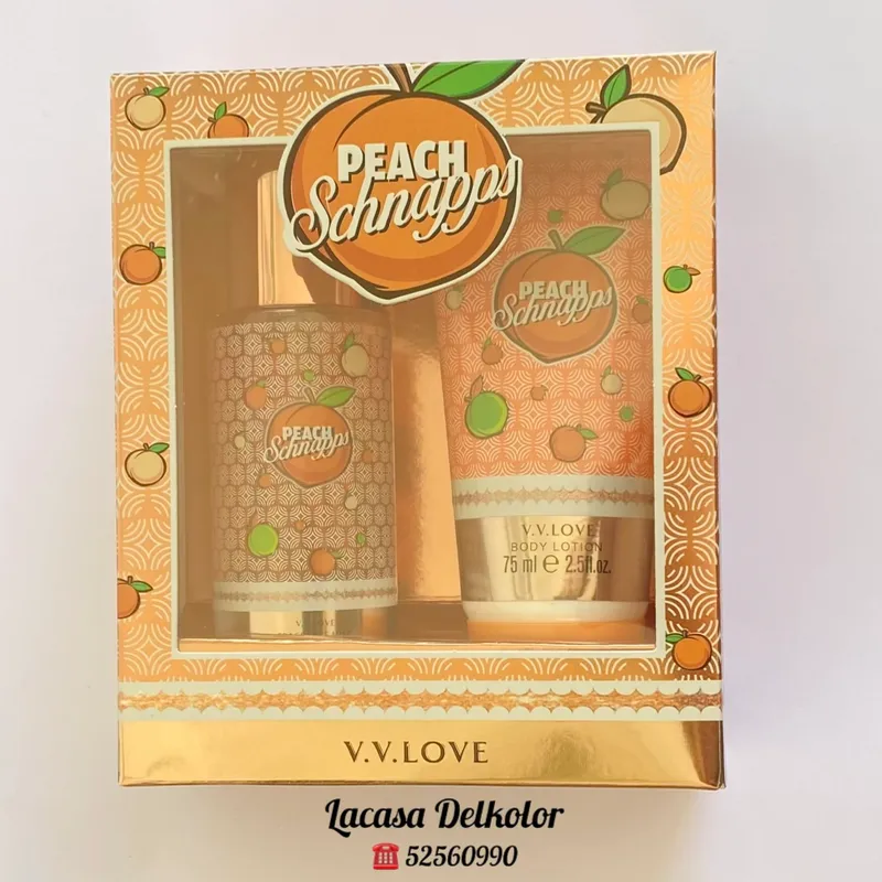 Peach Schnapps Set de Colonia más crema corporal 