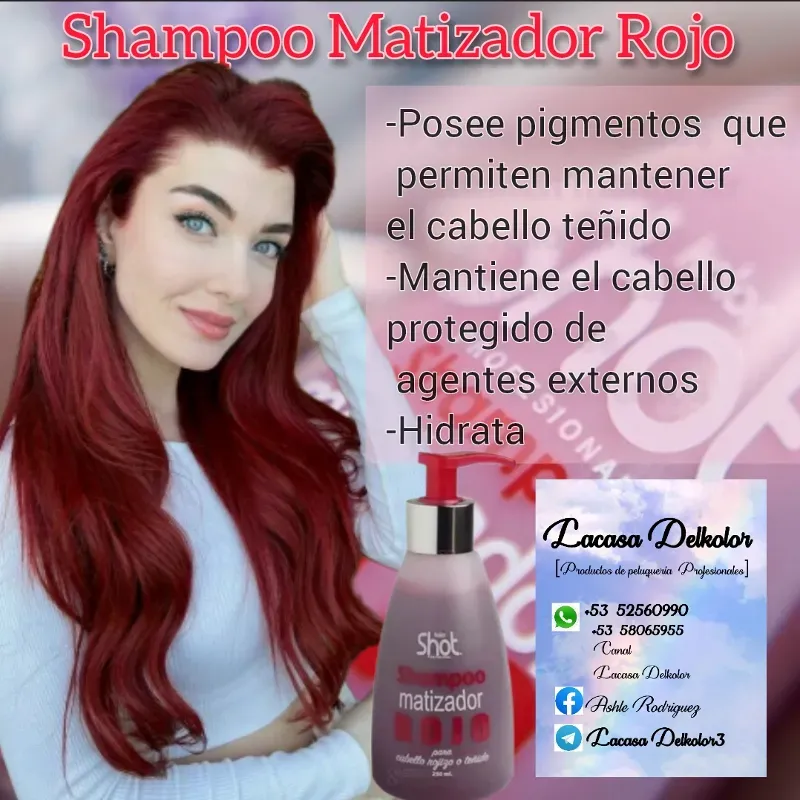 Shampo matizador rojo ❤️ 300ml