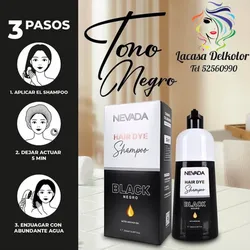Shampoo Tinte NEVADA con Aceite de Argán 500 ml