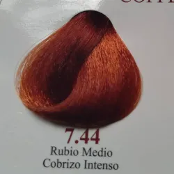7.44- Rubio Medio Cobrizo Intenso 