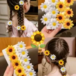 Hebillitas de Girasoles y Margaritas .