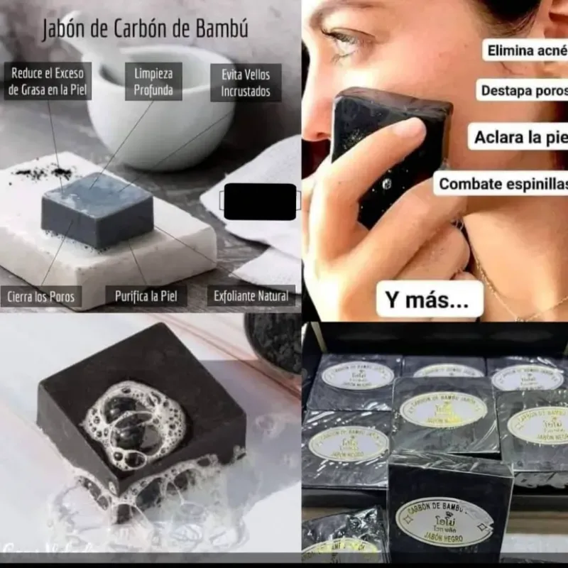 Jabón Facial de Carbón de Bambú 