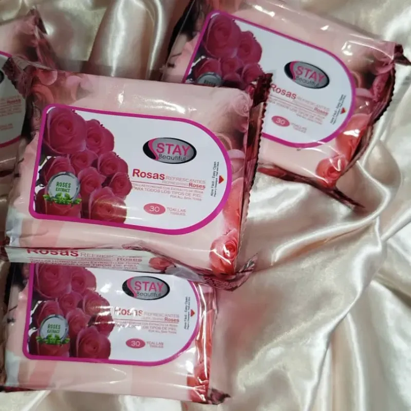 Toallitas Húmedas (fragancia de Rosas )