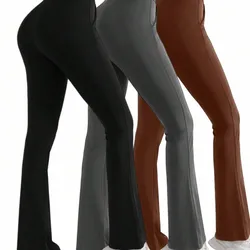 Pantalones de yoga acampanados de cintura alta