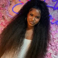 ⭐ Peluca Lace Frontal Kinky Natural ⭐900 USD