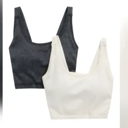 2-Pack Alamo Stonewash Ribbed Seamless Sports Bras 90 DEGREE BY REFLEX